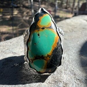 Native American Blackjack Turquoise Ring